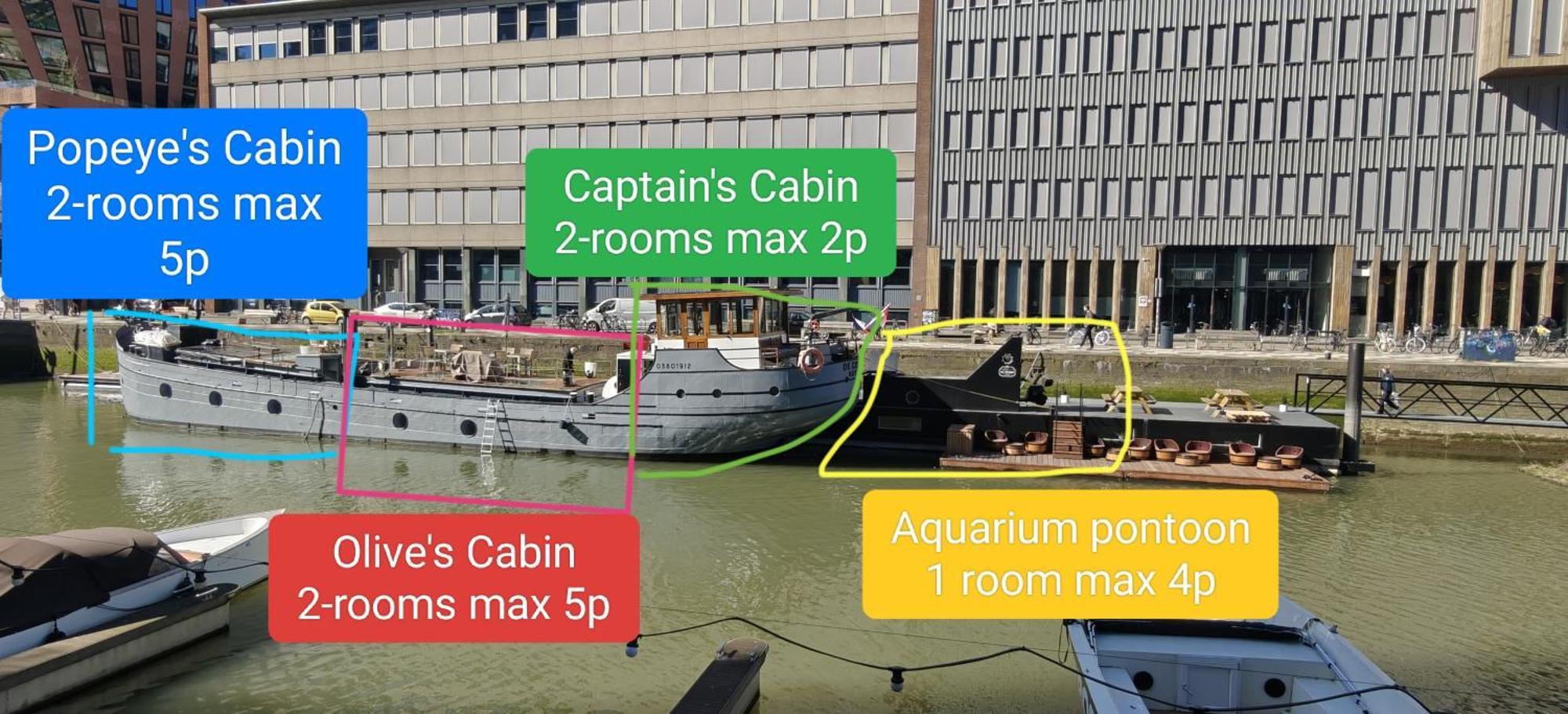 De Coaster & Aquarium Ponton Otel Rotterdam Dış mekan fotoğraf